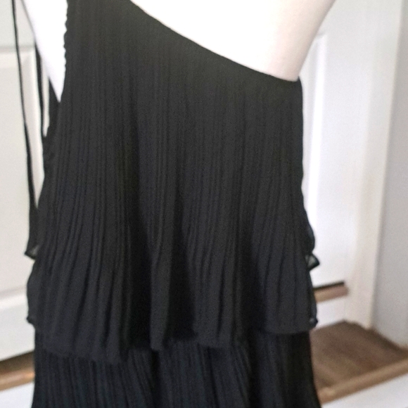 ZESICA Sleeveless Mini Boho One Shoulder Ruffle Tiered Chiffon Flowy  A Line XL - Picture 6 of 10